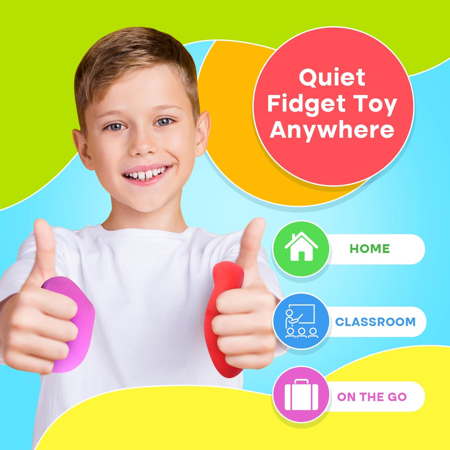 24 Pack Mini Slow Rise Stress Cube: Pull Stretch Fidget Toys for Anxiety Relief, Dough Squishy Toys Bulk for Kids, Classroom Prize Box Toys, Fidgets for Classroom, Hand Therapy Sensory Squishy Ball