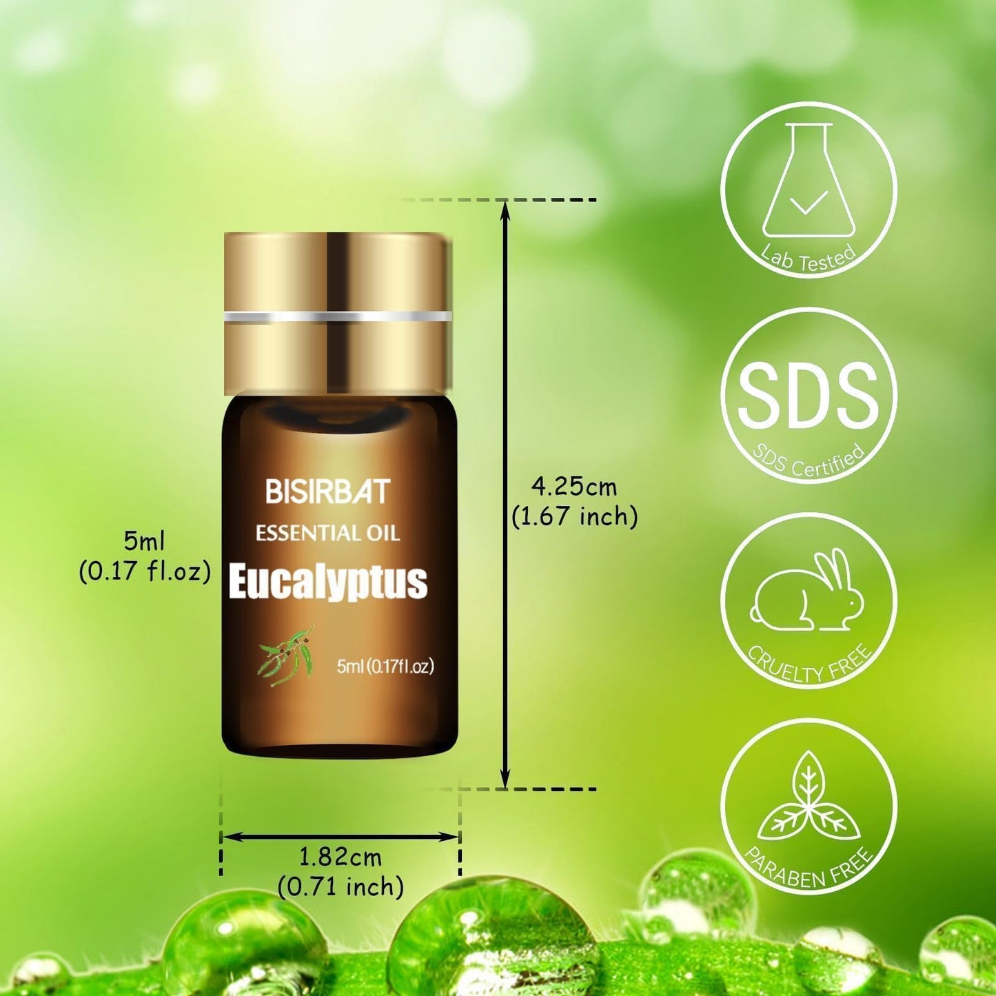 BISIRBAT 30 Aromatherapy Oils Set - Essential Oils for Diffuser, Air Freshening,Aromatherapy,Humidifiers,Massage, Candle&Soap Making, Laundry (5ml)