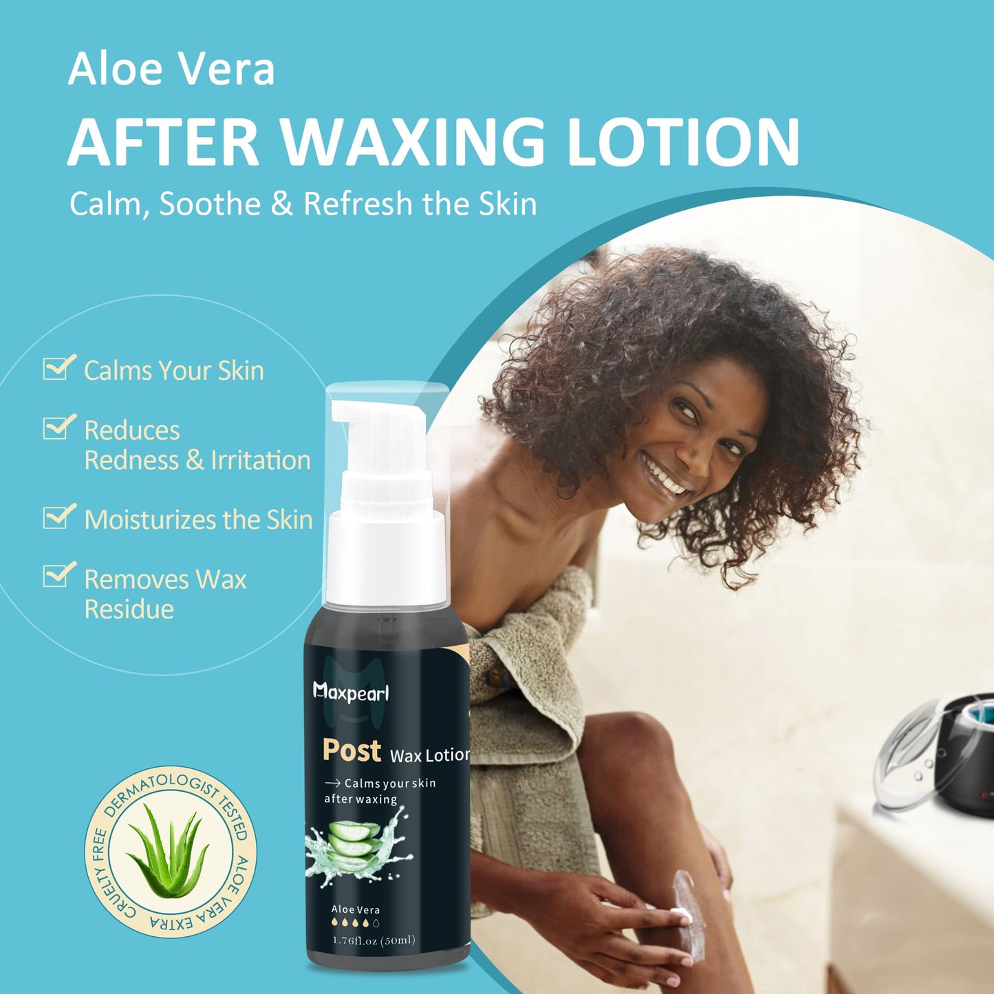 Maxpearl Digital Waxing Kit - Women Men Hard Wax Melt Warmer Kit for Hair Removal - Sensitive Skin, Eyebrows, Face, Underarms, Brazilian, Bikini, Legs