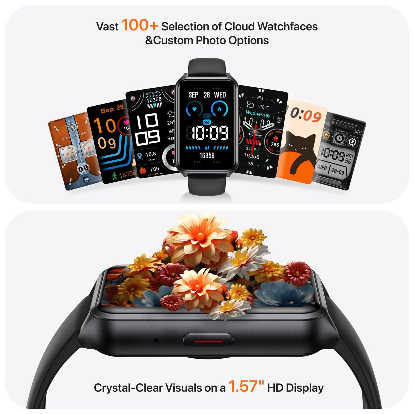 Smart Watch Fitness Tracker with Make Call 24/7 Heart Rate Blood Pressure Sleep Monitor, 100+ Sports Modes, Calorie Step Counter for Walking, IP68 Waterproof, Smart Watches for Women Men