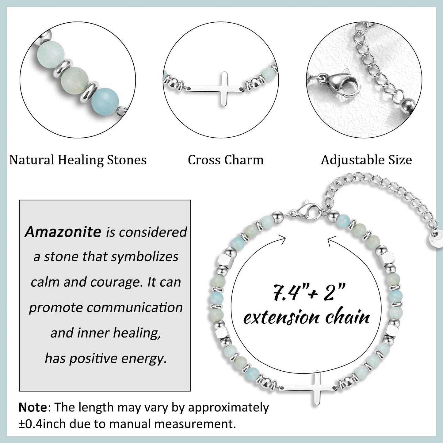 IKIATY Daughter Gifts from Mom Dad, Christian Cross Bracelet Jewelry for Teenage Girls, Daughter Birthday Gifts Easter Basket Christmas Stocking Stuffers Valentines Day Gifts for Teens Girls Women