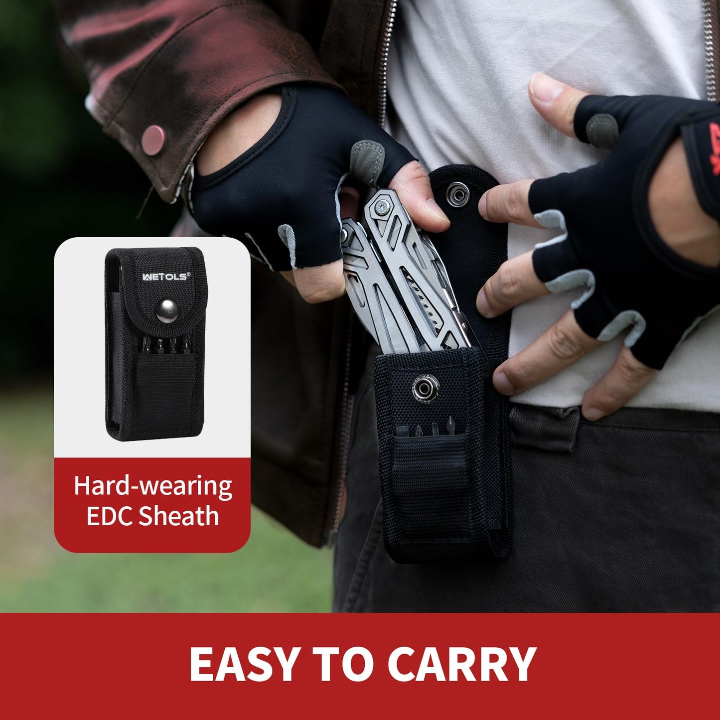 WETOLS Multitool with Pocket Knife, Birthday Gifts for Men Women Mom Dad, 21-in-1 Stainless Steel Pliers with Screwdrivers, Self-locking Multi tools with EDC Sheath, Ideal for Home, Camping, Survival