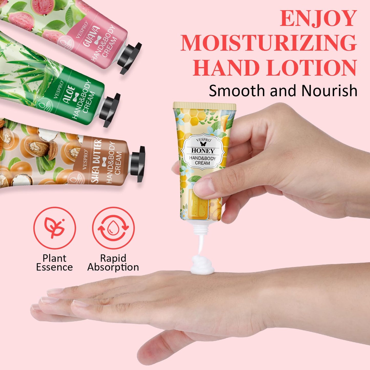 VESPRO 140 Pack Hand Cream Gifts Set For Women, Hand Lotion Travel Size for Dry Cracked Hands, Mini Hand Cream for Teacher Gifts, Employee Appreciation Gifts, Bridal Shower Favors and Thank You Gifts