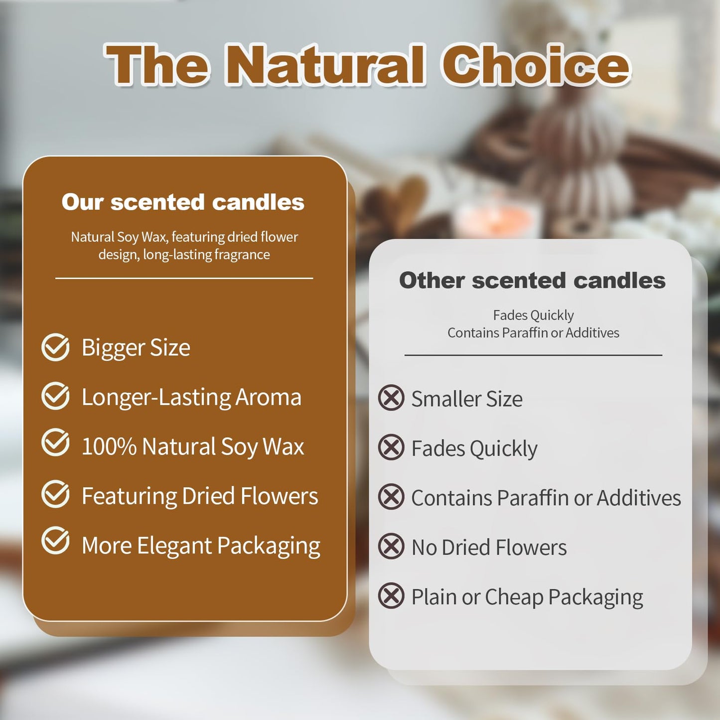 Peakpick 12-Pack Dried Flower Scented Candles Gift Set, Soy Wax, Aromatherapy Candles for Home Décor, Relaxation, and Unique Gifts – Ideal for Birthdays, Anniversaries, and Self-Care