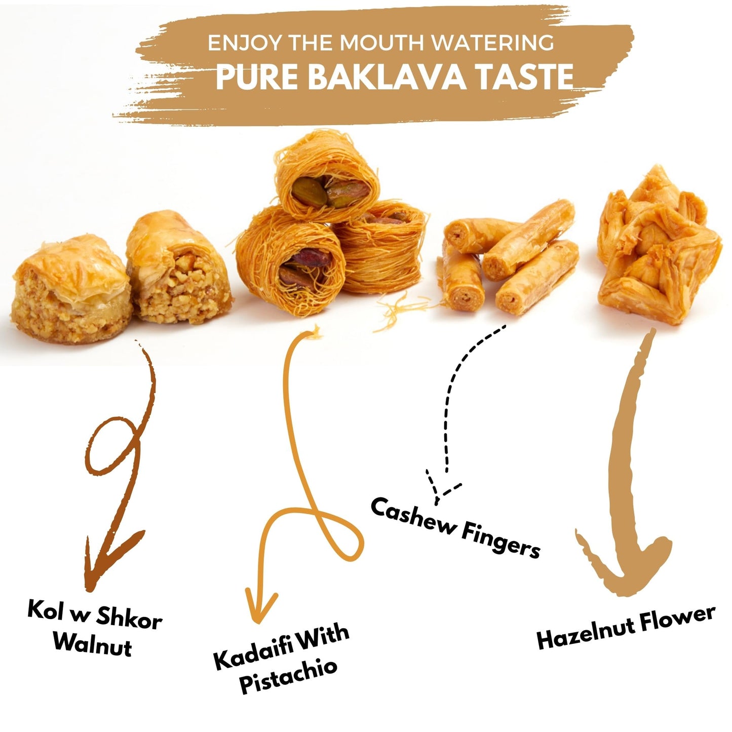 Cerez Pazari Baklava Pastry 8.5oz, Baklava Gift Box with Rich Pistachios, Walnuts, Hazelnuts and Cashews, Halal Shatila Baklava, Traditional Turkish Arabic Dessert Gift Box, Sweet Food Gifts for Women