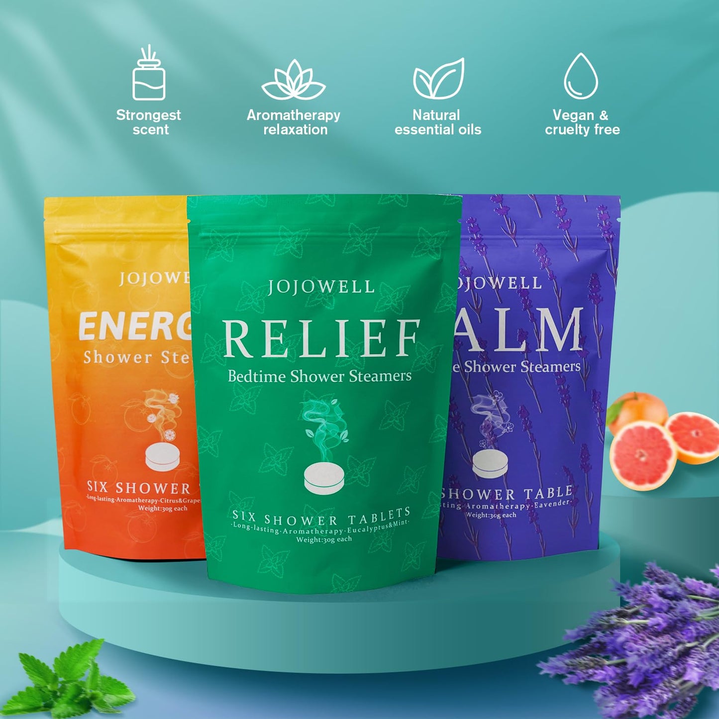 JoJowell Shower Steamers Aromatherapy - 18 Pack Gifts for Women, Organic Essential Oils, Self Care, Birthday Gifts for Women, Men, Mom, Teen, Relaxation Home SPA Christmas