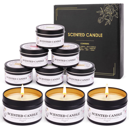 9 Pack Scented Candles Gift for Women and Men, Aromatherapy Candle Set for Home Scented, Small Candle Gift Set Basket for Boyfriend dad him Friend boss Mother Birthday Christmas Thanksgiving
