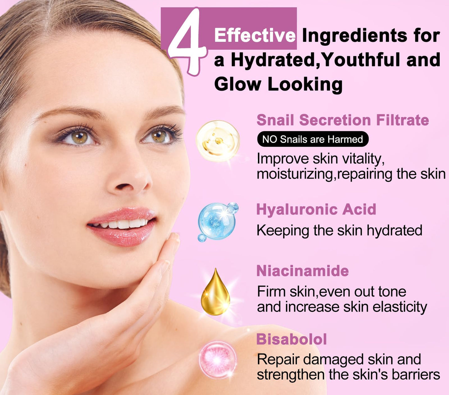 Skin Care Set for Women Teens,Snail Mucin Anti-aging Moisturize Repair Soothe Hydrate Facial Skin Care Routine Kit for Dull & All Skin,Travel Skincare Stocking Stuffers Christmas Gifts for Women