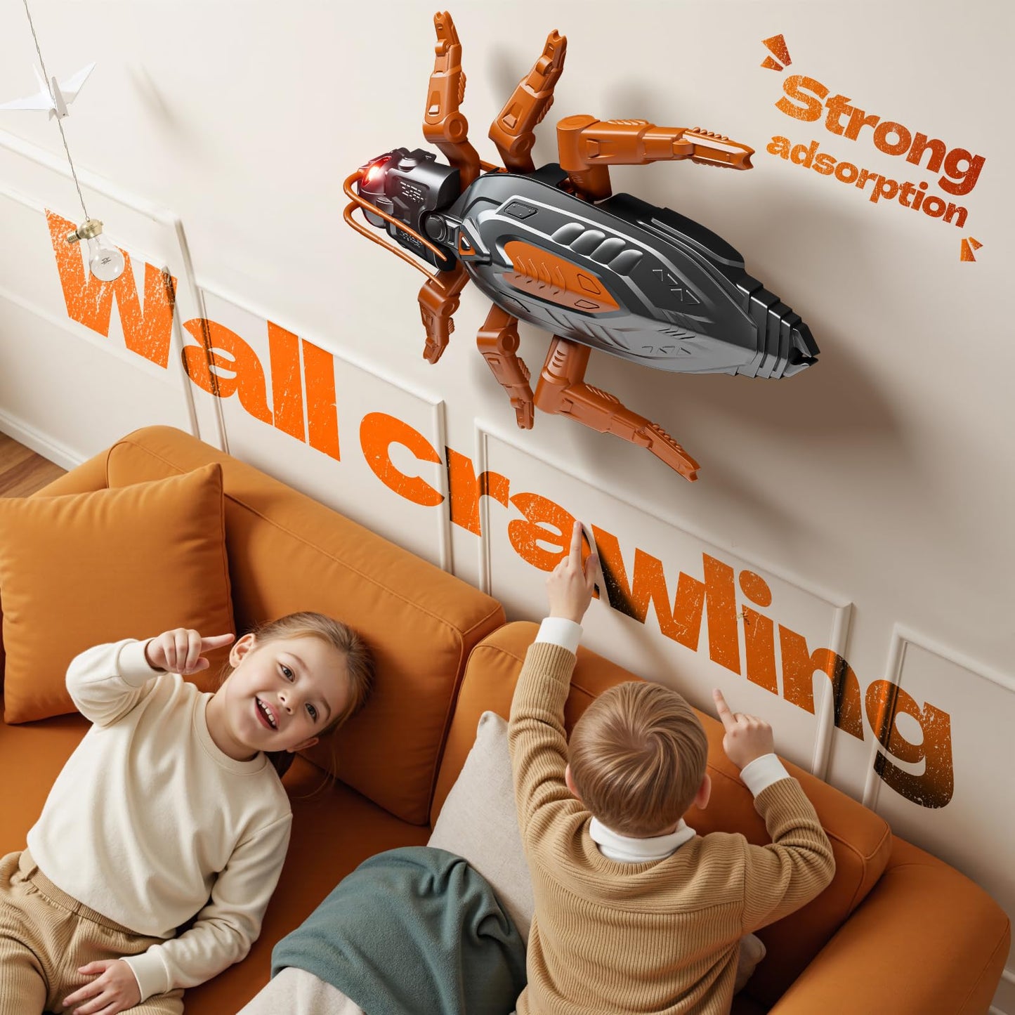 MOBI ONE Wall Climbing Remote Control Toys, Prank Toys with Rechargeable Indoor Wall Toy, Kids Toy for Kids Ages 3 and up