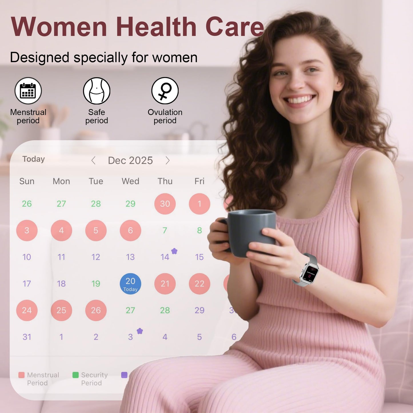 Smart Watch, Colesma 1.59" HD Smart Watches for Women, Answer/Make Call Fitness Tracker Watch for Android iPhone, Sleep/Heart Rate/SpO2/Blood Pressure Monitor, 180+ Dials, Waterproof Watches for Women