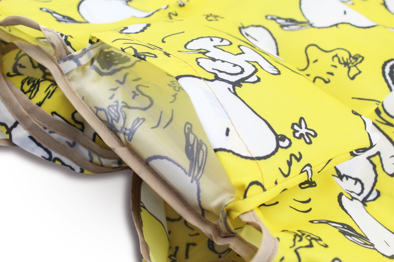 Finex 3 Pcs Set pattern Waterproof Foldable Washable Reusable Grocery Bags White Do Peanut