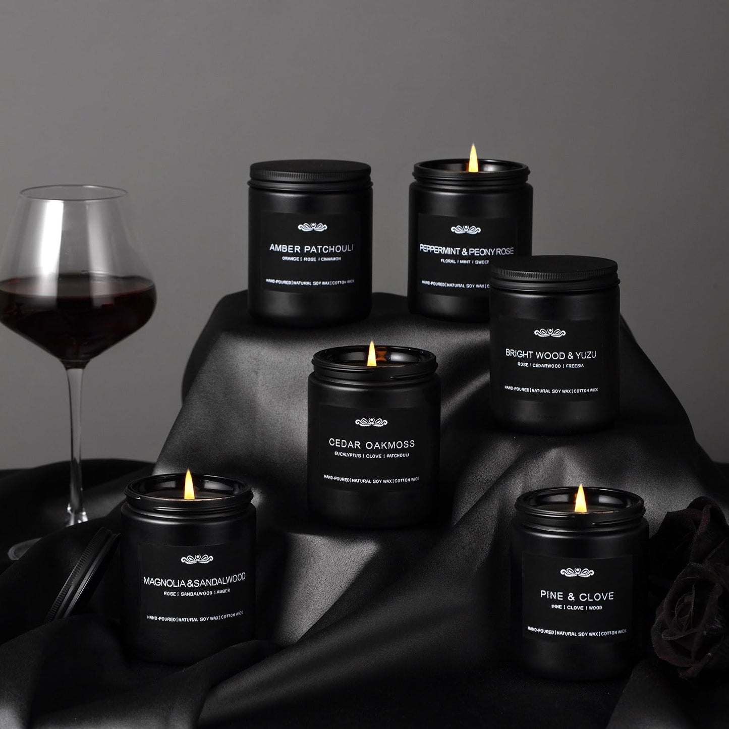 6 Pack Candles for Home Scented Aromatherapy Candles Gifts Set for Men, Men Candle Set, 42 oz 300 Hour Long Lasting Candles, Gifts for Mens, Birthday, Anniversary Present