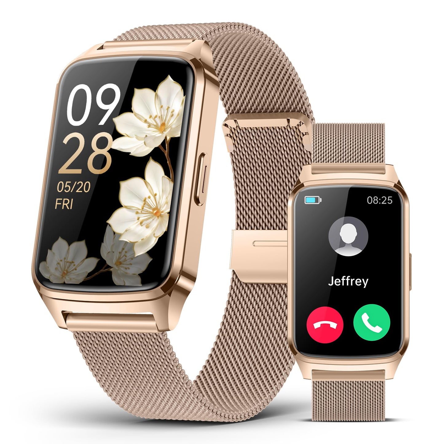 Fitness Tracker Watch for Women Men, Step Counter Compatible with iPhone Android, IP68 Waterproof Activity Tracker with Calorie and Sleep Monitor, 110+ Sports Modes Pedometer Smartwatch Smart Watch