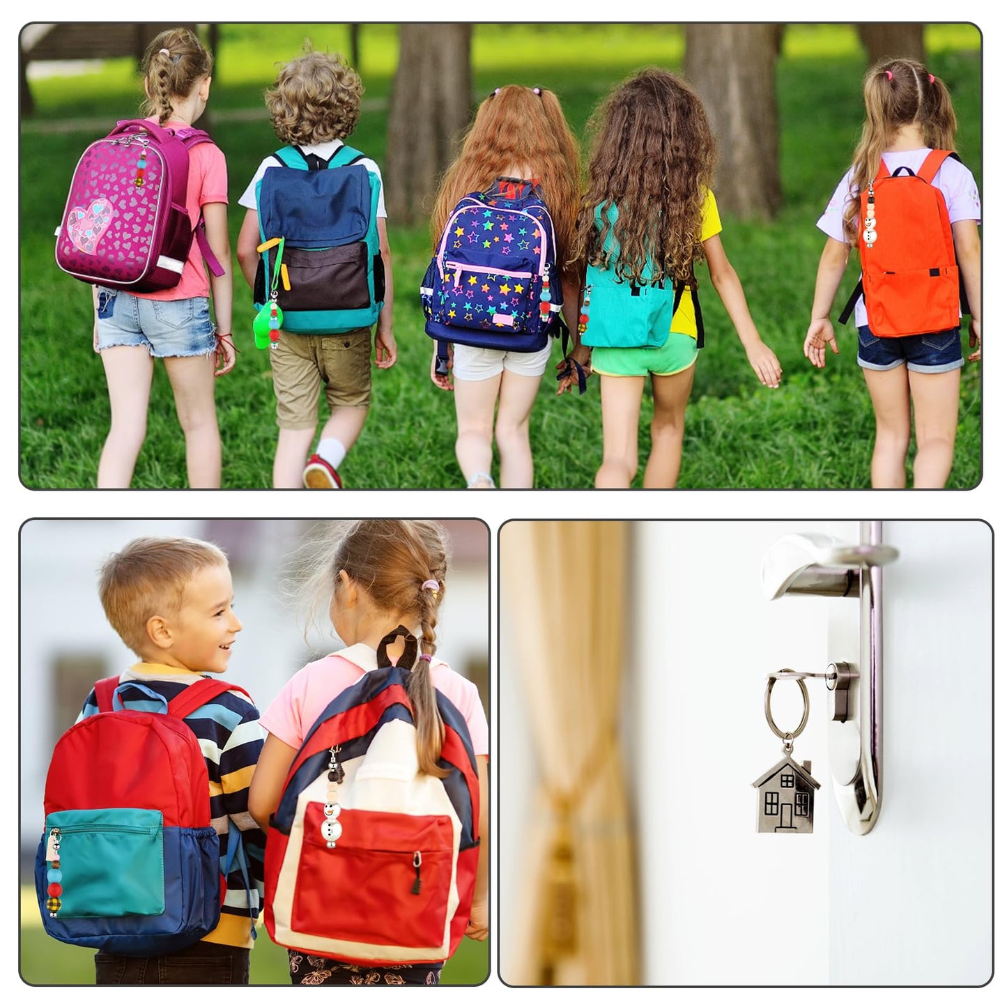 50pcs Blank Beadable Keychain Bars, Metal DIY Bead Keychain Eady Detachable Key Chain Making Accessories for Craft Project Pendant (Silver)