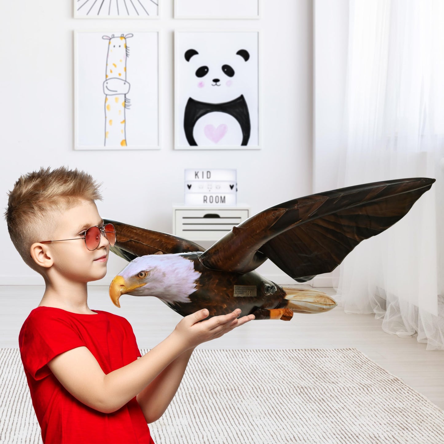 Jet Creations 38" Wingspan Inflatable Bald Eagle, Dark Brown, Realistic Wild Animal Figure, Patriotic Bird, Theme Parties, Pool Fun, Home Yard Décor