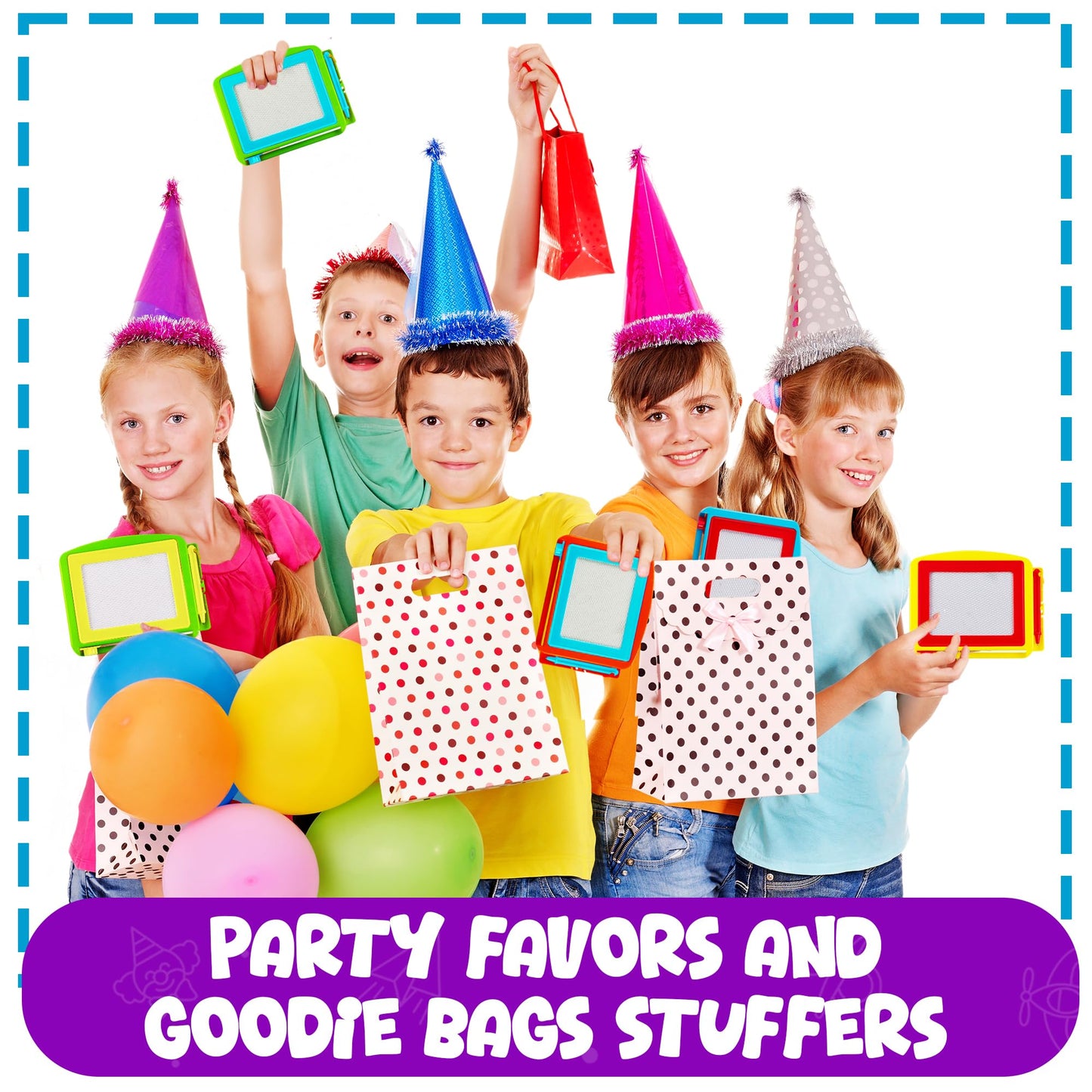 Bedwina Magnetic Drawing Board for Kids - (Pack of 12) Erasable Doodle Sketch Tablet and Travel Drawing Pad for Kids Boys and Girls, Birthday Party Favors and Party Stocking Stuffers for Kids