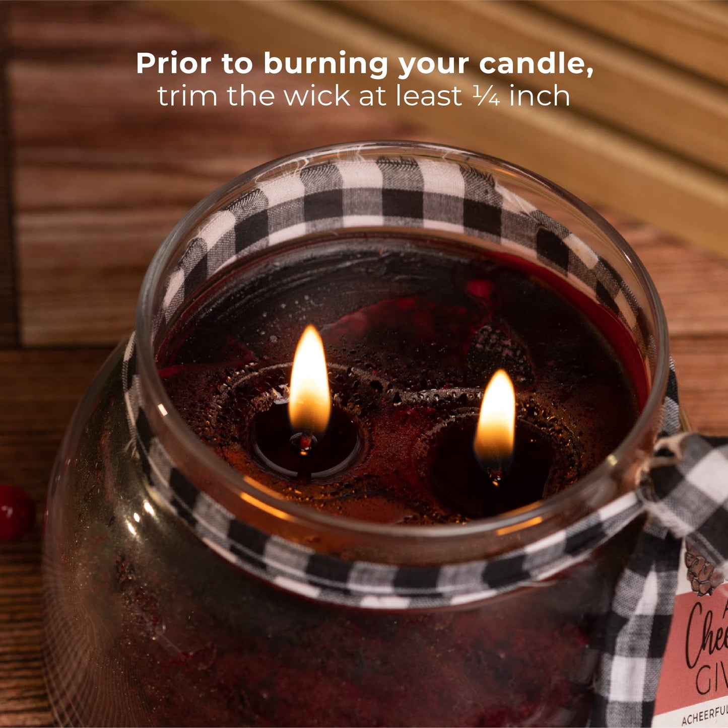 A Cheerful Giver — Holiday Homecoming - 34oz Papa Scented Candle Jar with Lid - Keepers of the Light - 155 Hours of Burn Time, Gift for Women, Black