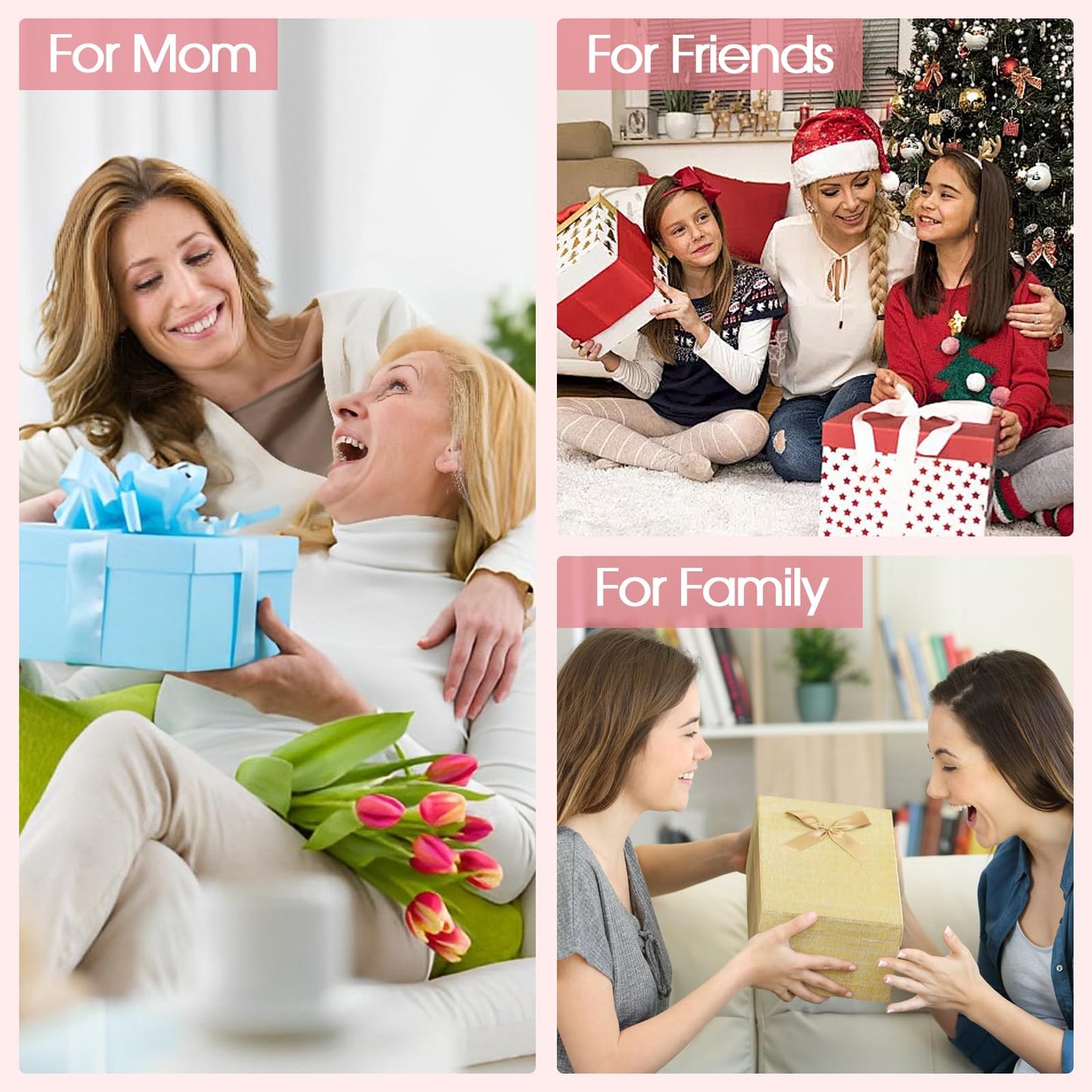 Viverte Gifts for Teen Girls 9-16 Year Olds - Personalized Preppy Initial Sling Bag (Light Pink-M)