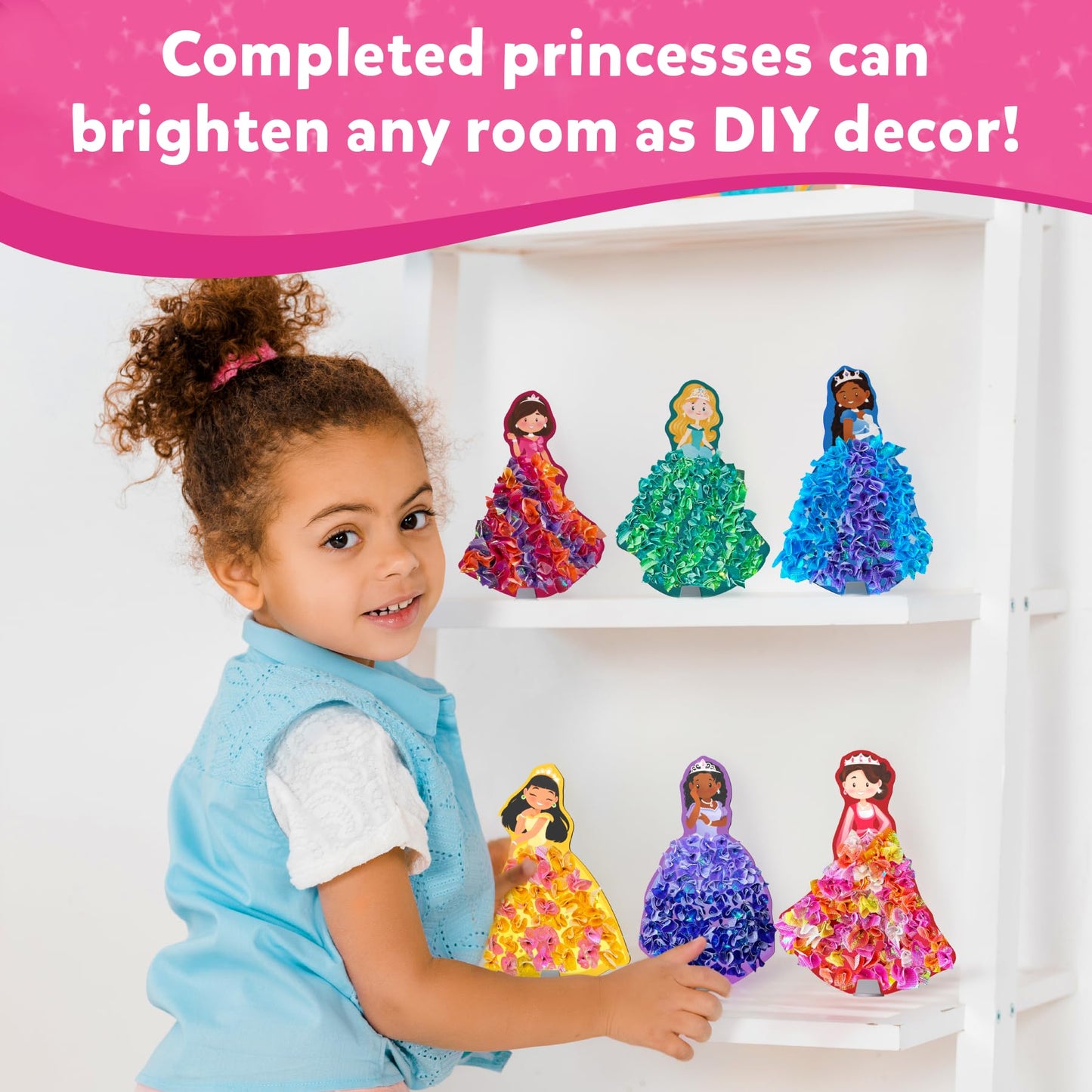 Skillmatics Poke-in Art - Magical Princesses, Mess-Free Fun for Kids, DIY Wood Craft Kits, Creative Activity, Gifts for Girls & Boys Ages 4, 5, 6, 7, 8, 9