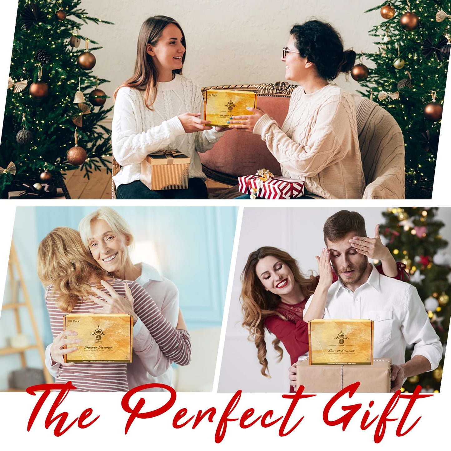 Shower Steamers Aromatherapy, 30-Pack Shower Steamer for Women Men, Shower Bombs with Essential Oils Stress Relief and Self Care, Birthday Gift for Mom, Dad, Wife, Daughter, Son, Friends