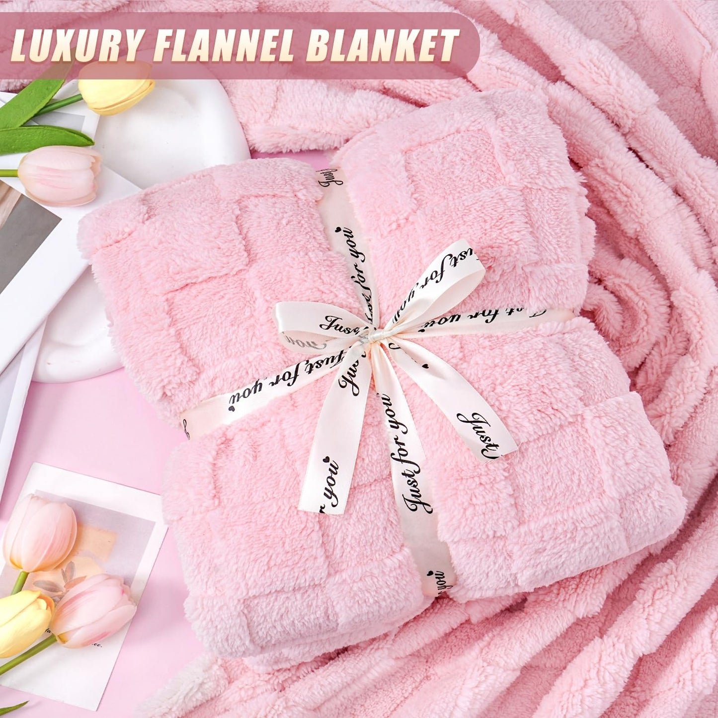 Gracelife Get Well Soon Gifts for Women Hug in a Box Friendship Mothers Day Birthday Thank You Gifts Baskets Birthday Box Sister Friend Female Mom Wife Her Girlfriend Coworker Bestie (Pink)