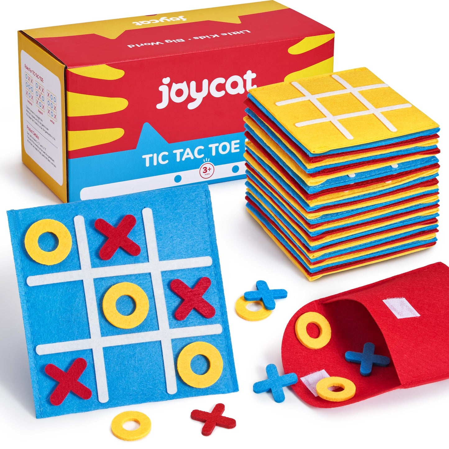 JoyCat Tic Tac Toe Strategic Board Game for Kids and Family,Birthday Party Favors,Classic Educational Toys for Goodie Bag Stuffers,Gifts for Students with Envelope,Easy to Store(Bulk Pack of 30)