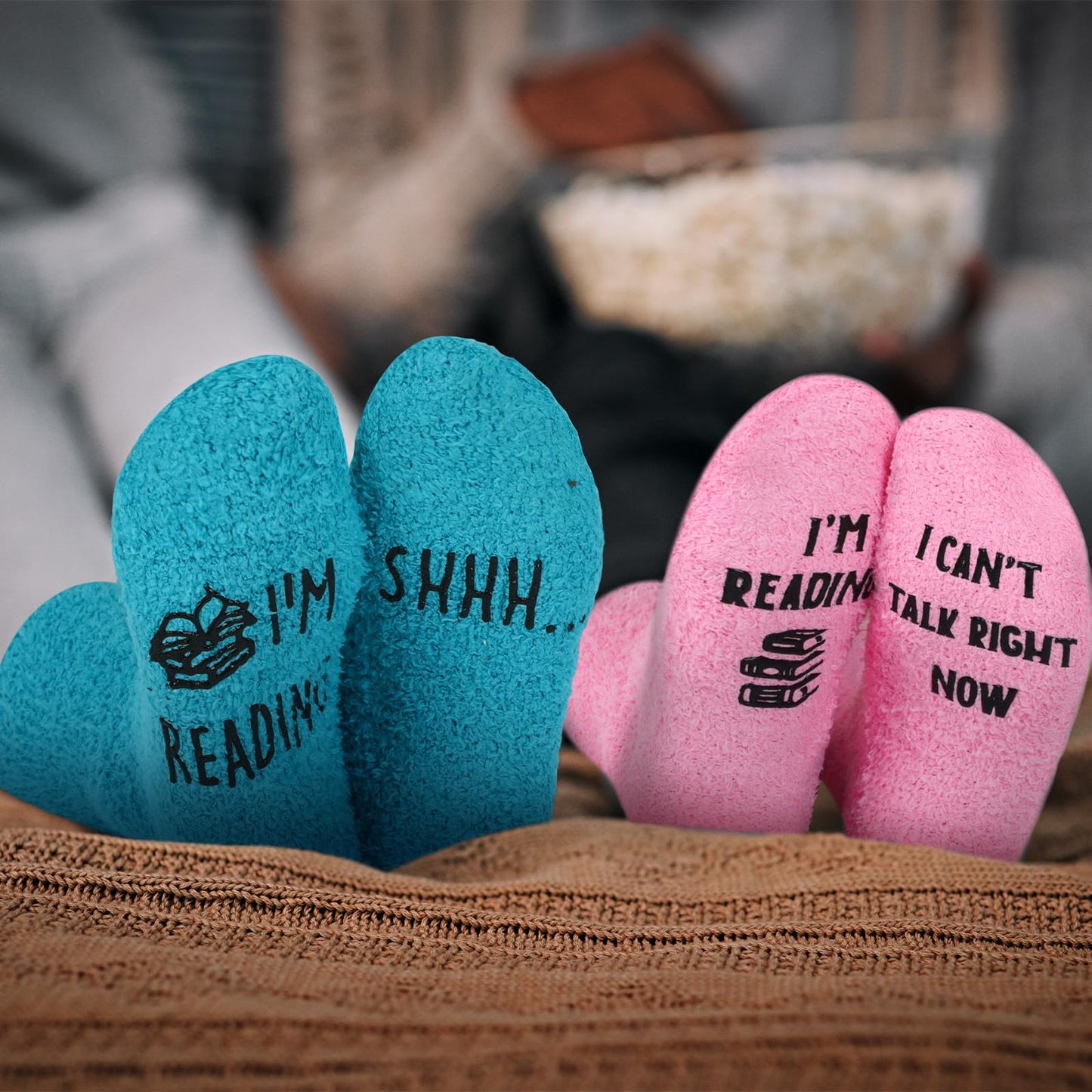 Geyoga Dog Mom Fuzzy Socks Christmas Funny Gifts Socks Stocking Stuffers for Book Dog Bake Lover