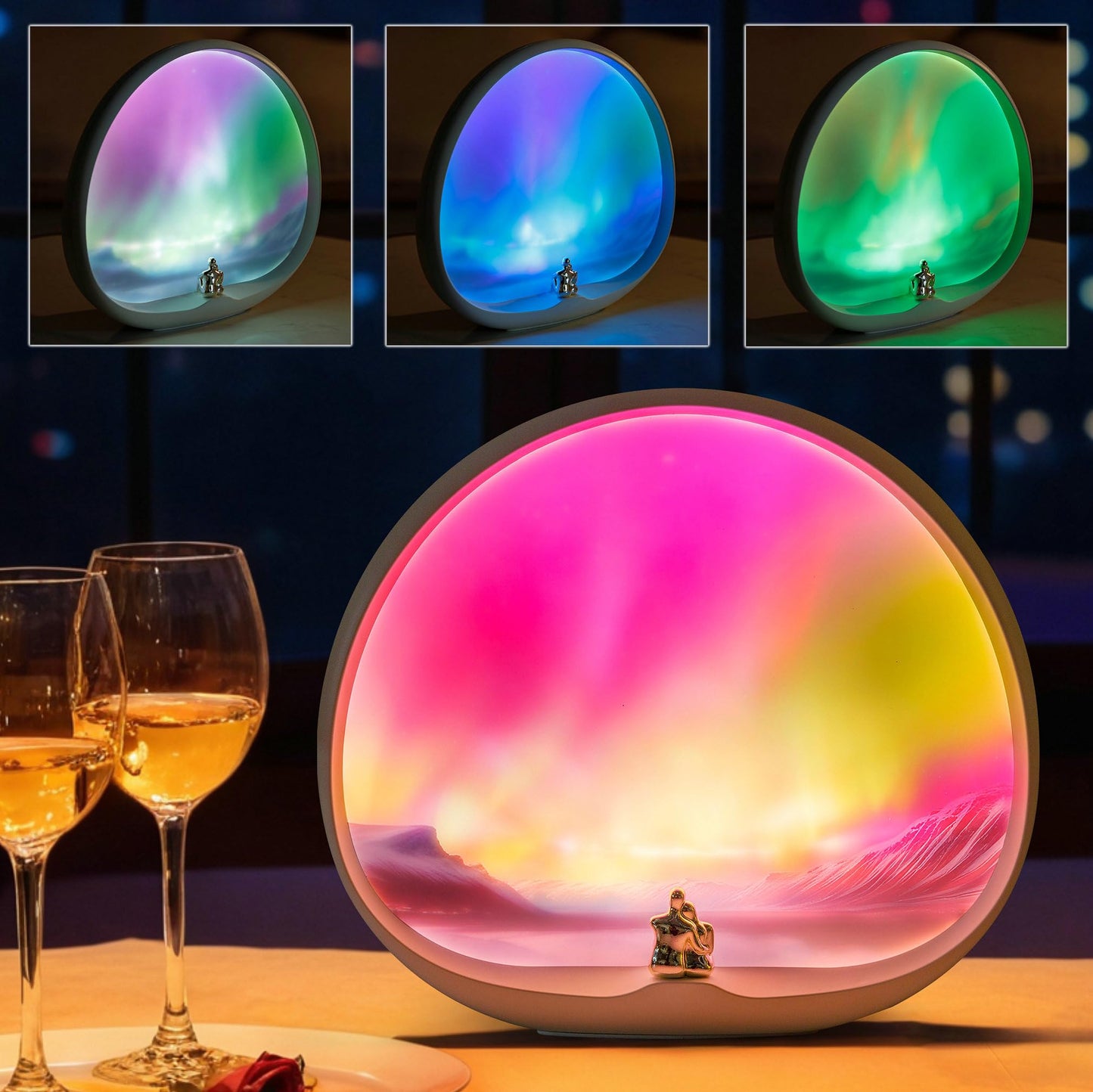 mamre Aurora Light Gift Dimmable Night Lamp for Wedding Anniversary Valentine's Day Birthday Christmas