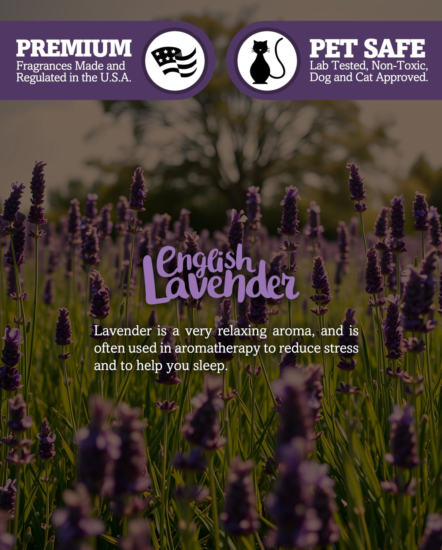 Pure English Lavender Soy Votive Candles - Scented with Essential & Natural Oils - 6 Purple Natural Votive Candle Refills - Flower & Floral Collection