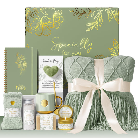 Self Care Gifts for Women Get Well Soon Gift Baskets, Unique Birthday Gifts for Women Spa Care Package, Sympathy Inspirational Thinking of You Gift Set for Mom Her Sister Best Friend Wife Girlfriend