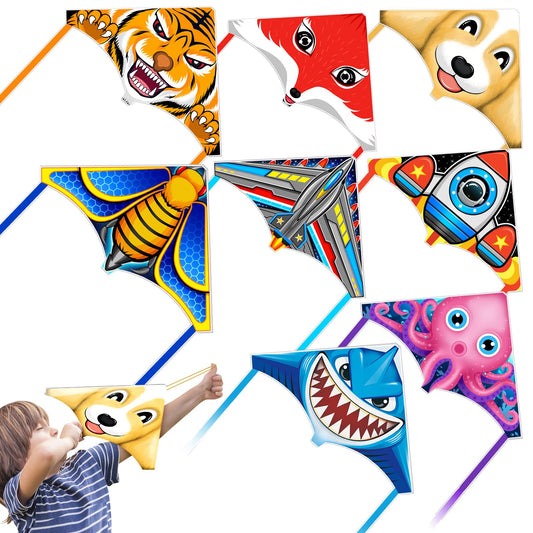 8Pcs Flying Toys| Small Kites| Airplane Launcher Toys for Kids 3-5 6 7 8 Stocking Stuffers, Outdoor Toys Flying Kites Bulk Goodie Bags Stuffers| Party Favors for Kids 3-5 4-8 Beach Trip