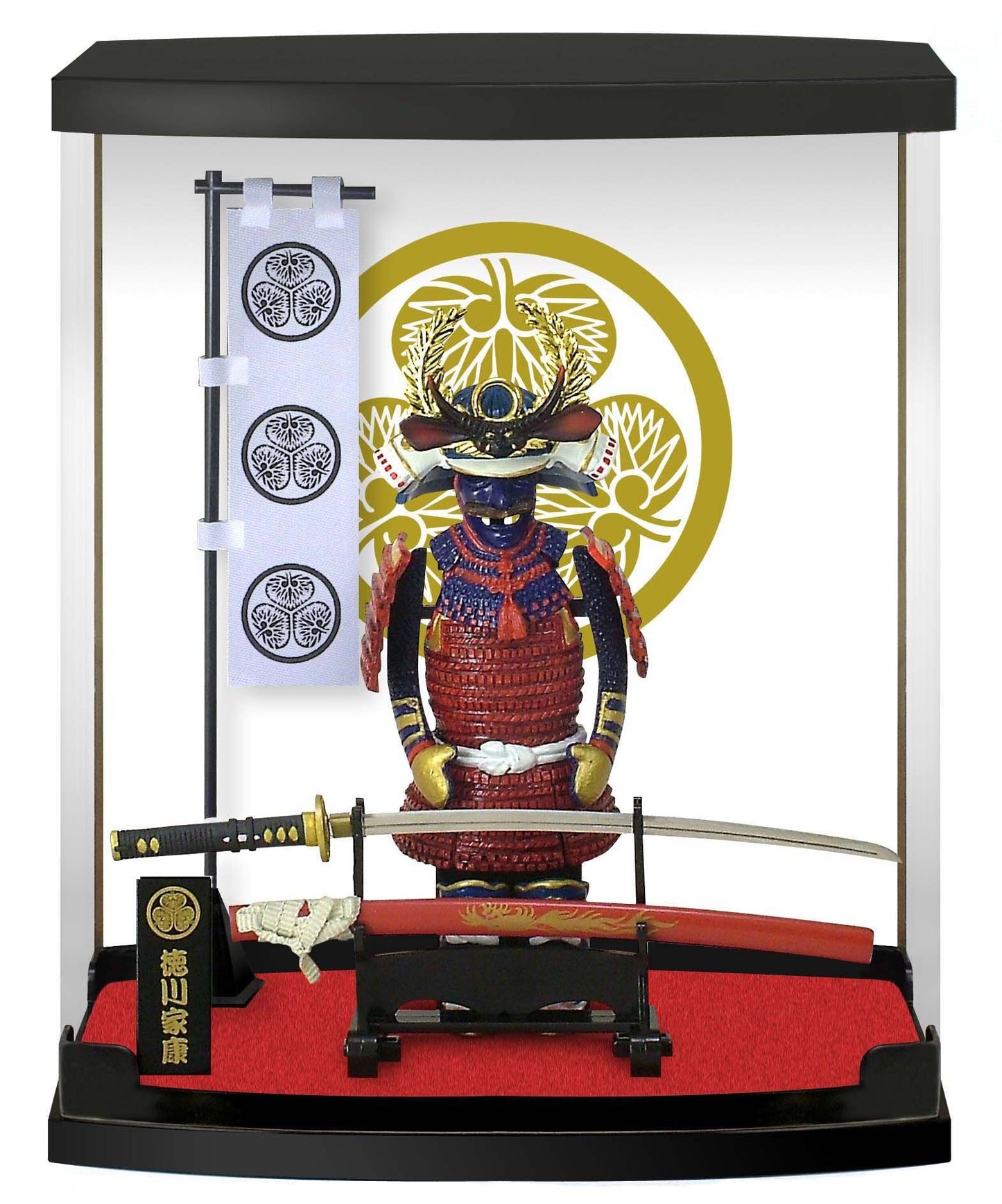 MEISTER JAPAN Samurai Figure Gifts Japanese Armor-Tokugawa Ieyasu Office and Living Room Ornament Box Height 8.3"