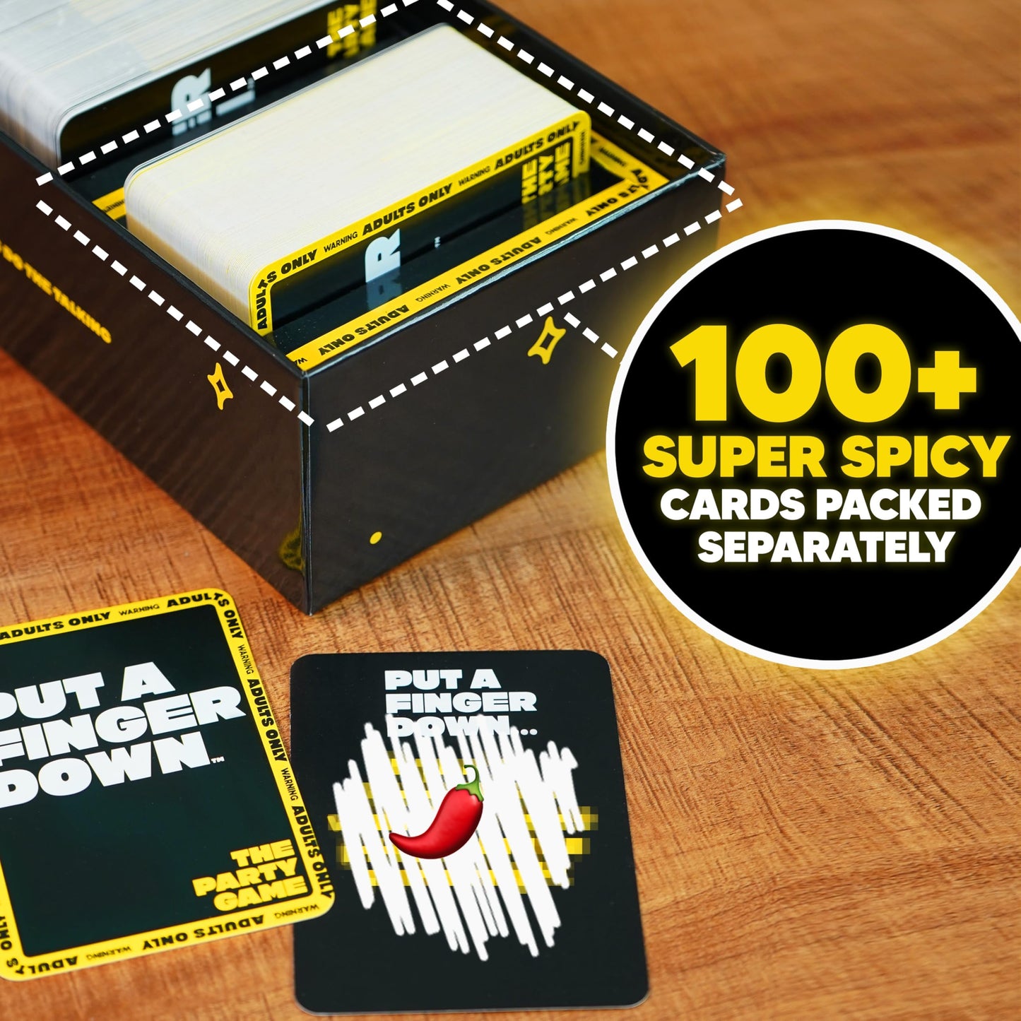 PUT A FINGER DOWN - The Viral Party Game That Will Have Everyone Talking - Funny Adult Card Game & Icebreaker Ideas, Game Nights, & Big or Small Groups, 400 Cards for 2+ Players