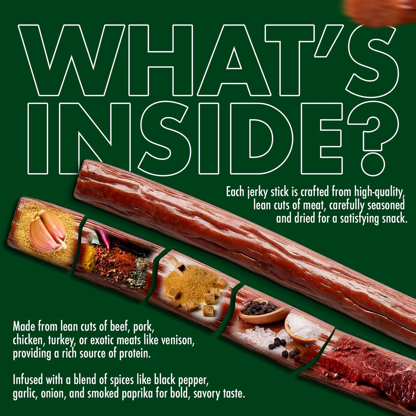 Buffalo Bob's Wild Game Meat Snacks (1oz Stick, 15 Pack) Exotic Variety Assortment Sampler, Gift for Men/Dad, Stocking Stuffer, Adventure Enthusiast