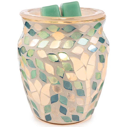 Scentsationals Wax Melt Warmer, for Scented Wax Melts - Mosaic Collection Garden Delight - Fragrance Cubes and Tarts