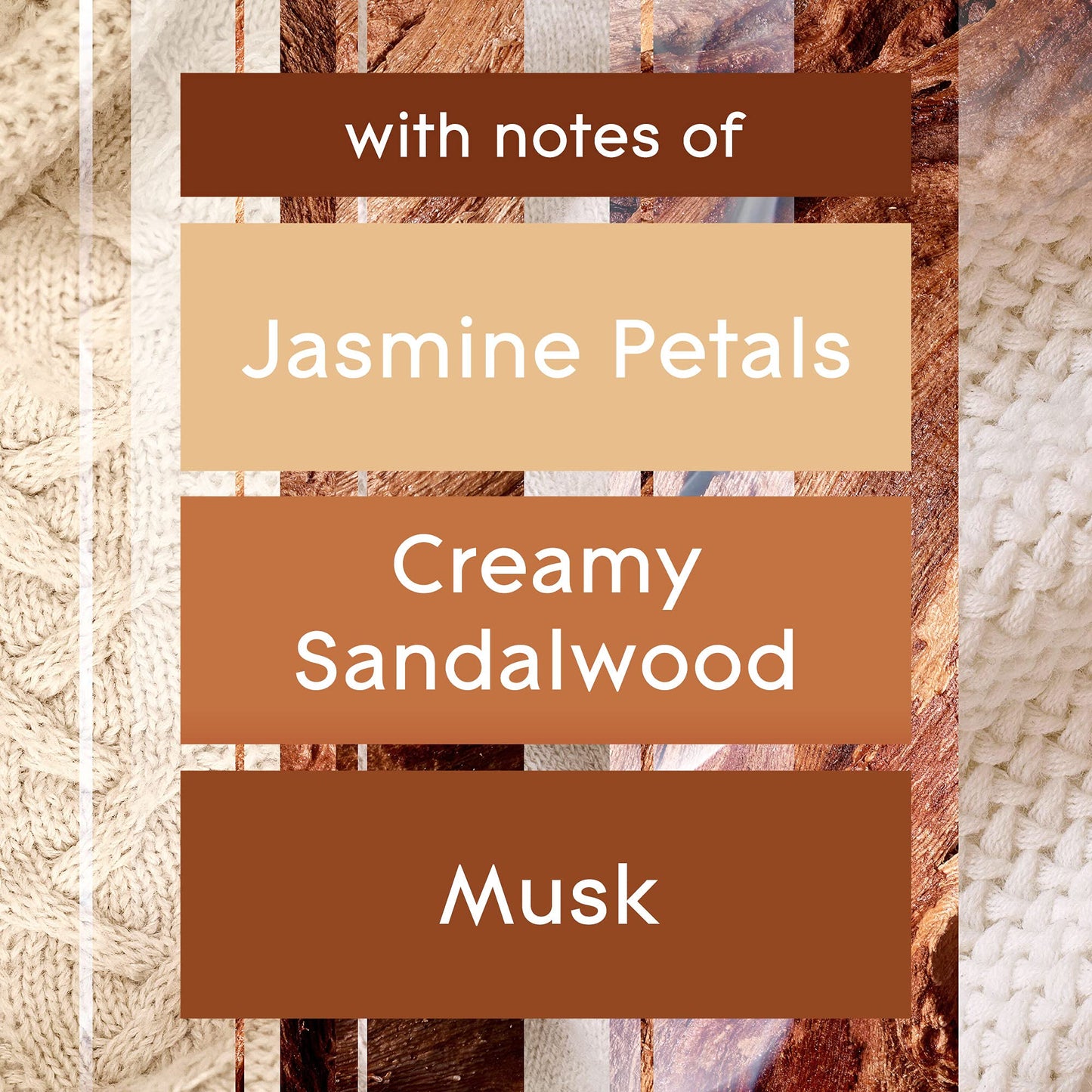 Glade Candle Cashmere Woods, Fragrance Candle Infused with Essential Oils, Air Freshener Candle, 3-Wick Candle, 6.8 Oz