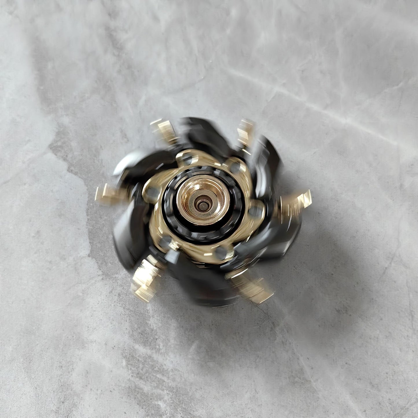 T-Conceal EDC Fidget Sliders Open Armor Spinning TopFidget Toys Stress Relief for Adults Magnetic Metal (Gray Gold)