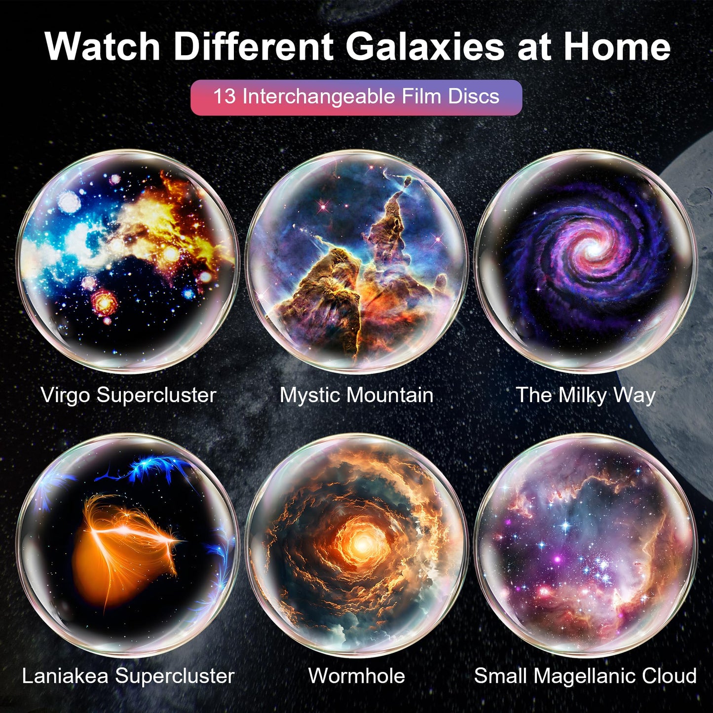 Galaxy Projector for Bedroom, 13 in 1 Star Projector Galaxy Light, Nebula Night Light Milky Way Projector with Timer, LED Space Planetarium Lamp Room Decor for Kids, Mothers Day Gifts