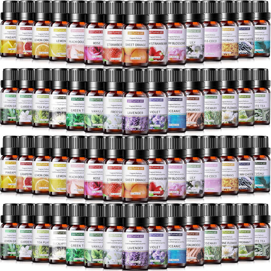 Nuanchu 26 Pcs Essential Oils Set 10ml Fragrance Oil Aromatherapy Kit for Diffuser Humidifier Aromatherapy-Oils for Candle Bath Bombs Making