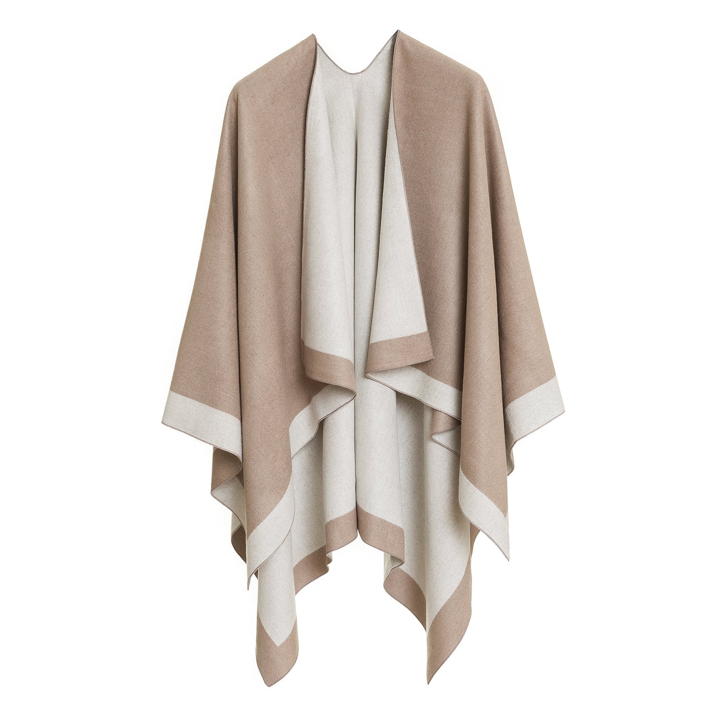 Women's Shawl Wrap Poncho Ruana Cape Cardigan Sweater Open Front for Travel Flight Cruises (PC01-15)