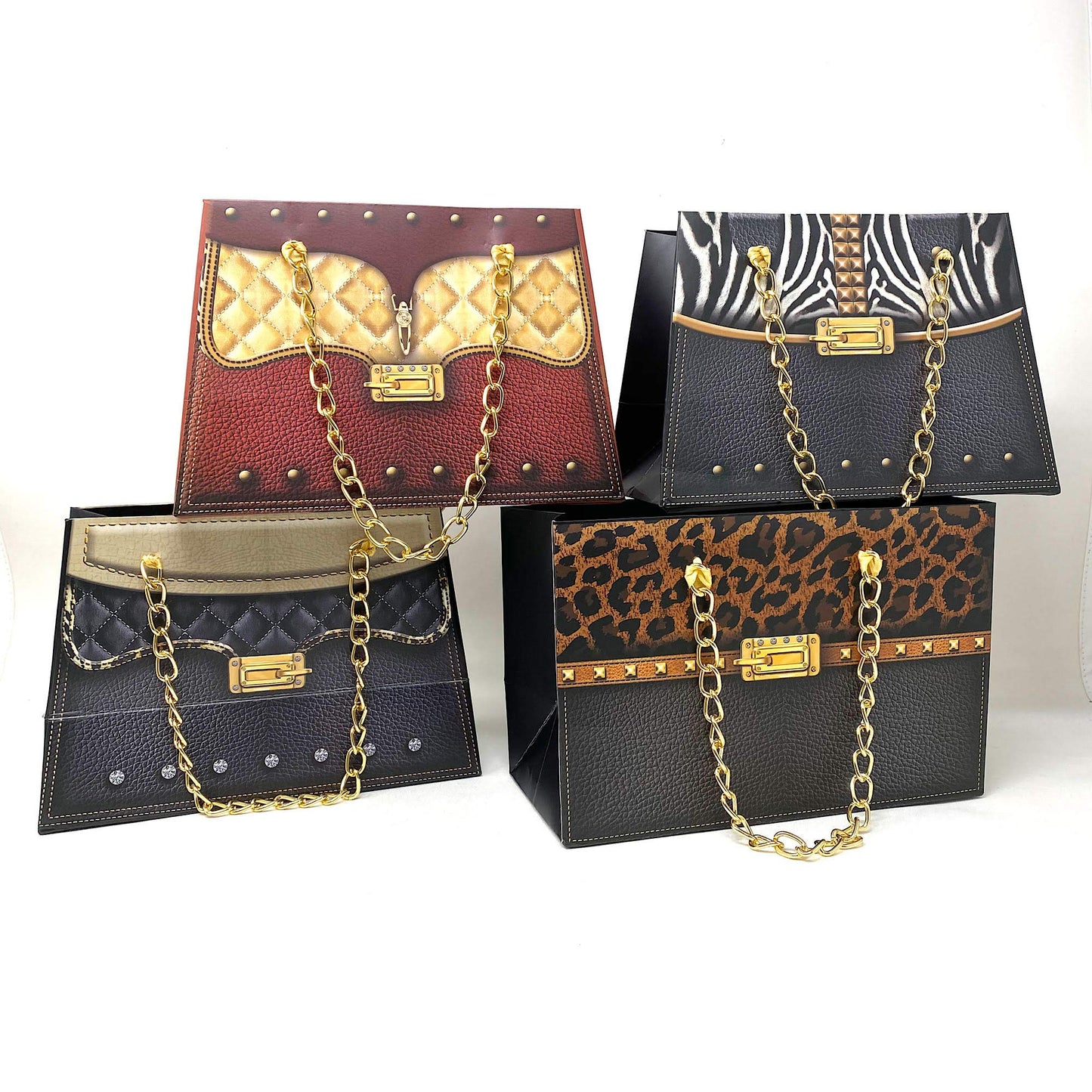 The Nifty Nook Novelty Purse Gift Wrap Bags for Parties Weddings Birthdays - Set of 8