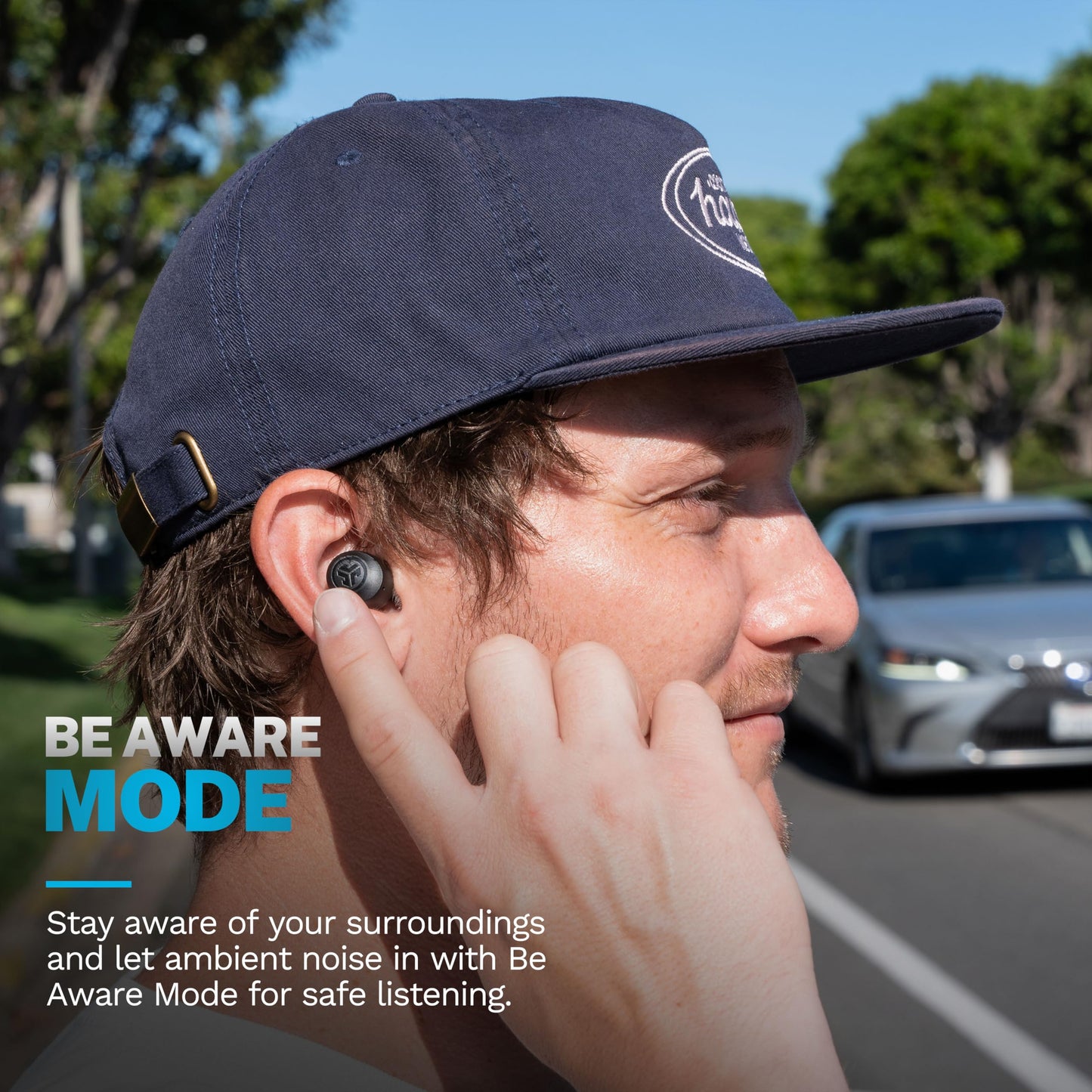 JLab Go Air Pop+ True Wireless Earbuds, in Ear Headphones, Bluetooth Earphones, 35H Playtime Ear Buds, Bluetooth Earbuds with Microphone, USB-C Charging Case, Dual Connect, EQ3 Sound, Black