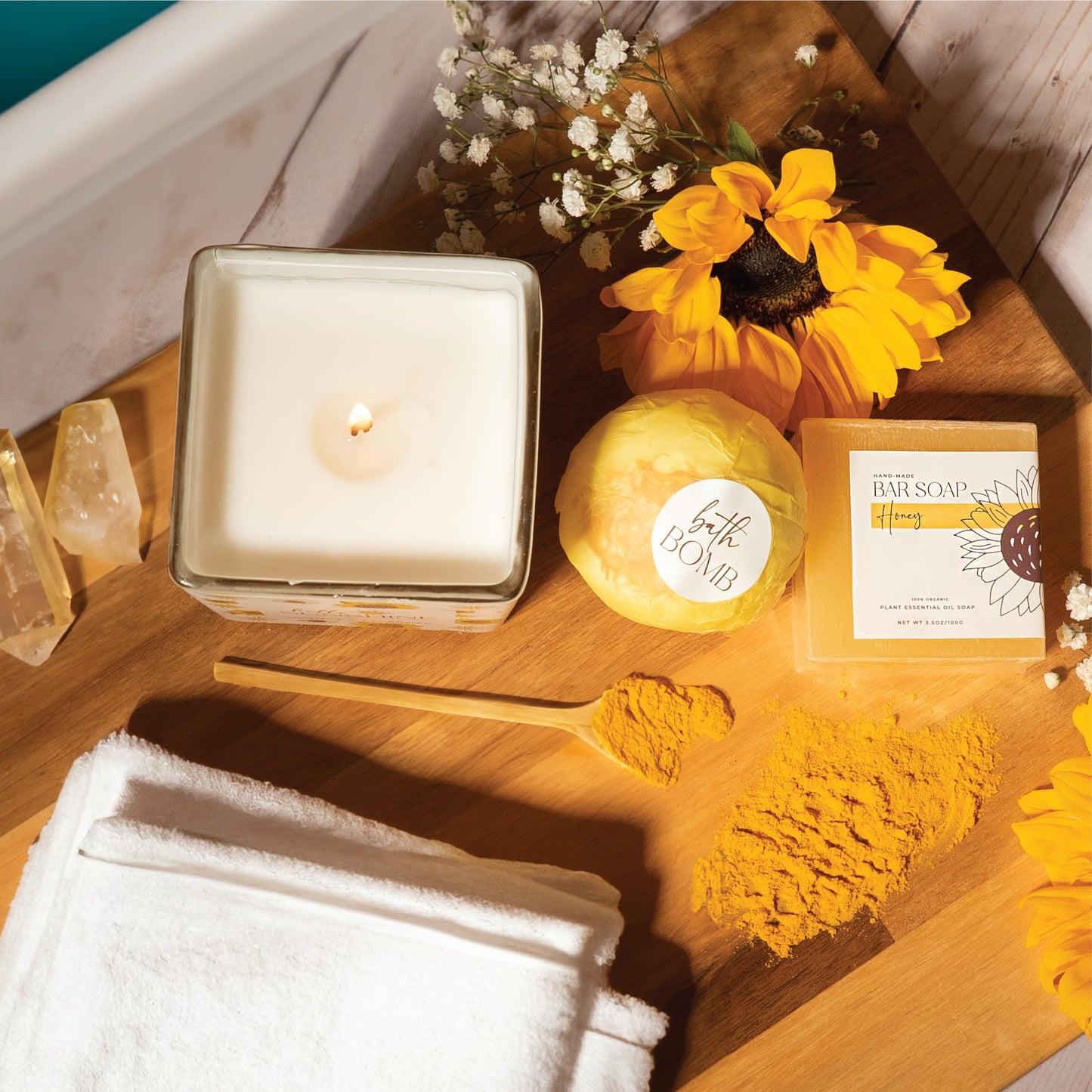 The Love Crate Co Gift Baskets for Women, Unique Birthday Gifts, Best Friend Birthday Gift, Get Well Soon, Sending Sunshine Sunflower Gifts for Women, Thinking of You Care Package