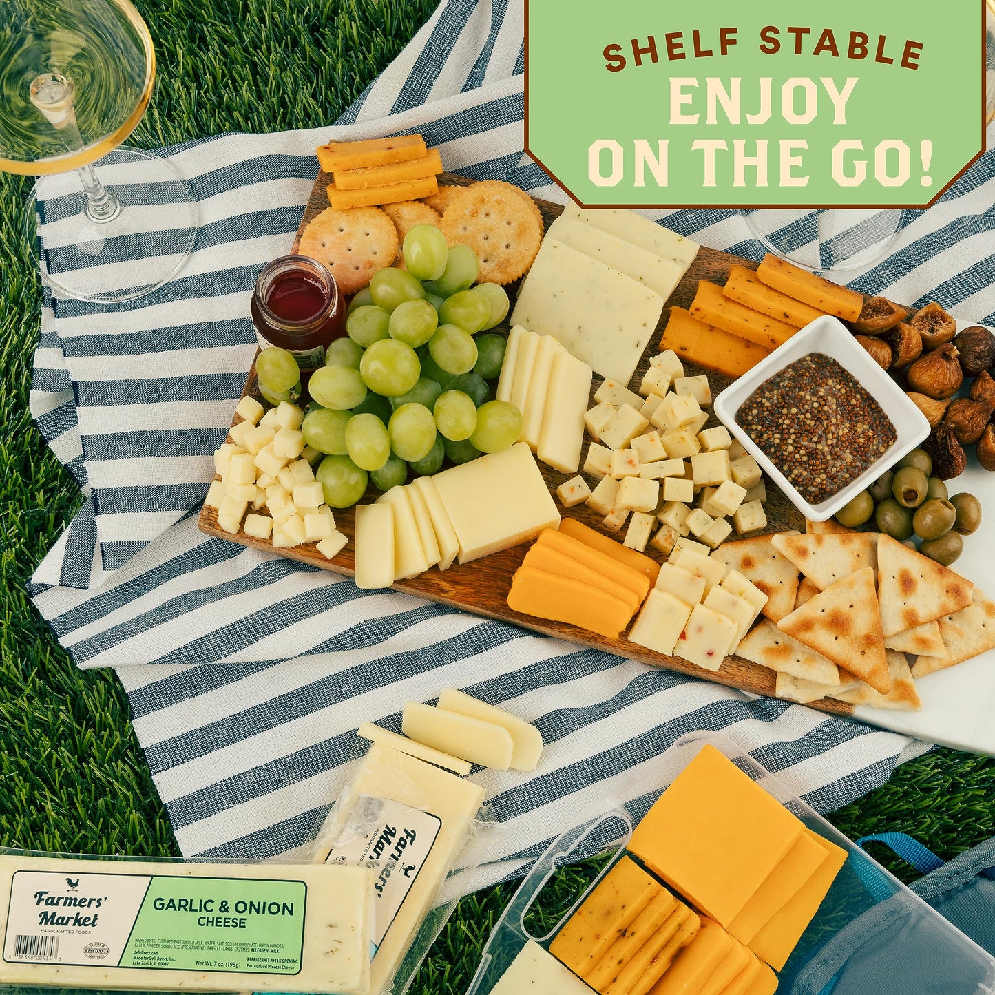 Holiday Charcuterie Gift Box, Wisconsin Cheese and Sausage, Farmers Market, Christmas and Thanksgiving Gift Basket, Traditional Assortment